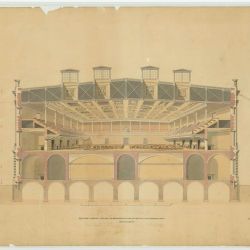 Cross Section of the House of Representatives Chamber by William Strickland