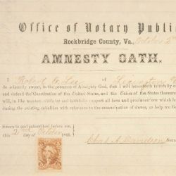 Amnesty Oath of Robert E. Lee