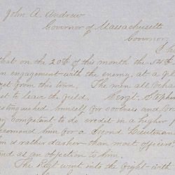 Letter from Colonel Edward Hallowell to the Governor of Massachusetts