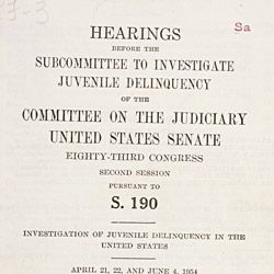 Hearings Before the Senate Judiciary Committee