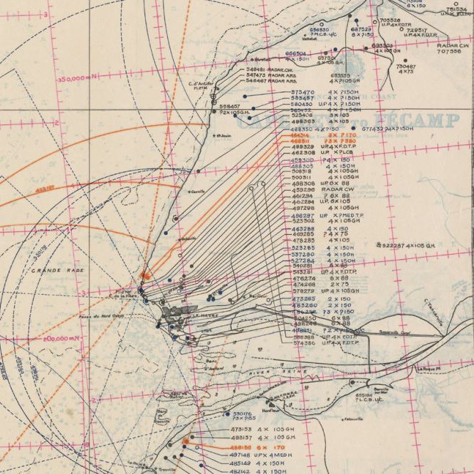 Chart of D-Day Beaches