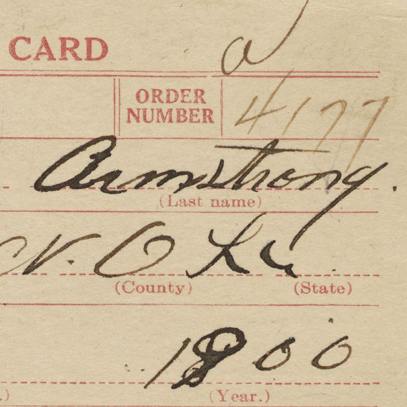 World War I Draft Registration Card for Louis Armstrong