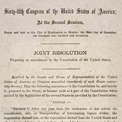 Joint Resolution Proposing the Eighteenth Amendment