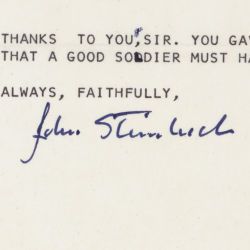 Letter from John Steinbeck to President Lyndon Johnson