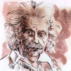 Artwork: "Albert Einstein" Artist: Elin Waite