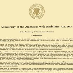 Anniversary of the Americans with Disabilities Act