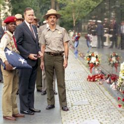 President Bush Visits the Vietnam Veterans Memorial