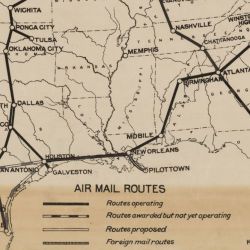 Post Office Department Map of Continental U.S. Air Mail Routes