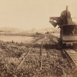 State of Work on the French Construction of the Panama Canal Showing Rail Transport Car on Tracks