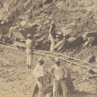 Workers on the Interior of the Cut for the French Construction of the Panama Canal