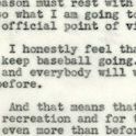 Letter from President Roosevelt Regarding Baseball