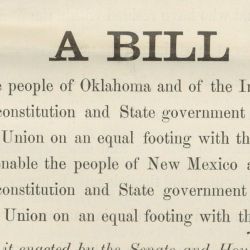 Oklahoma Statehood Bill
