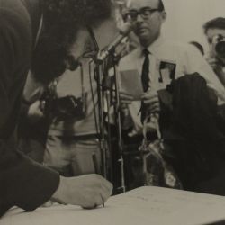 Allen Ginsberg at New York Town Hall Rally