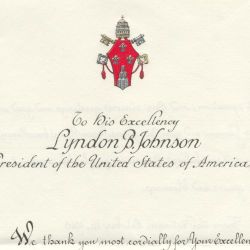 Letter from the Pope to President Johnson