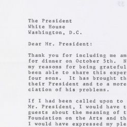Letter from Gregory Peck to President Lyndon B. Johnson
