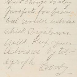 Letter Relating to Peace Prospects at Wounded Knee