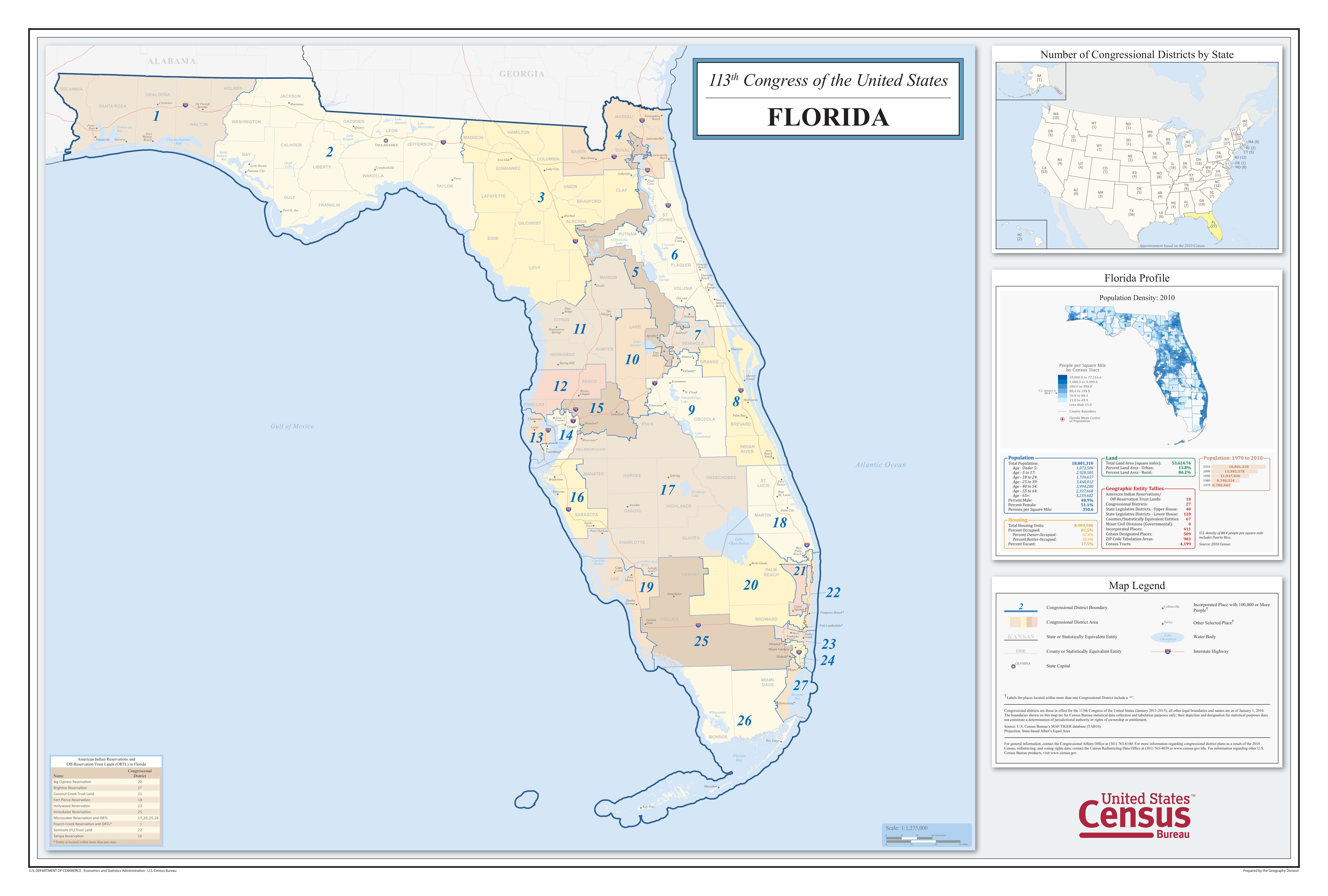 113th Congress of the United States, Florida State Map