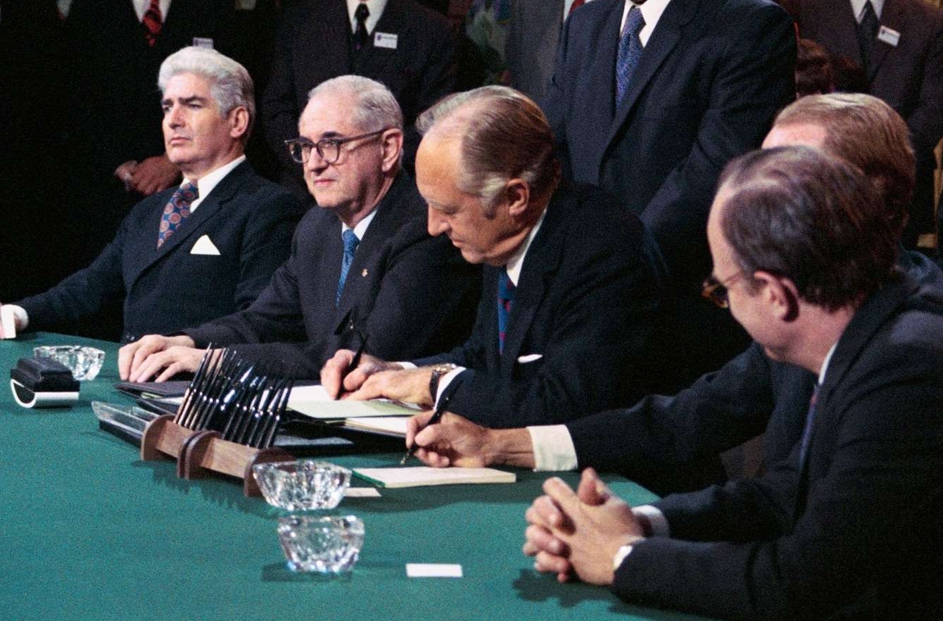 Secretary of State William Rogers Signing the Vietnam Peace Agreements