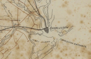 Map of Locations for Troops to Protect the South Carolina Railroad