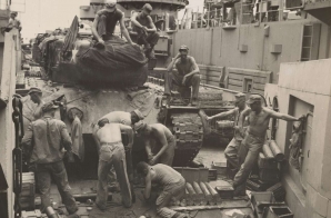 Crewmen Prepare Tank Ammunition