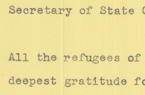 Telegram from Passengers on the SS Quanza to Secretary of State Hull