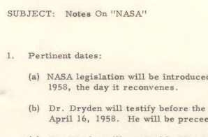 Notes on NASA