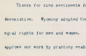 Letter from F. E. Warren to Mary E. Homes
