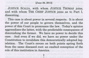 Dissent of Justice Scalia in U.S. v. Edith Windsor