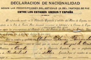 Declaration of Antonio Blanco Fernandes Who Retained Spanish Citizenship