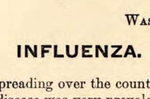 Influenza Directive from Washington, D.C., regarding treatment and procedures