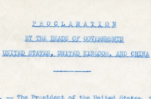 Proclamation by the Heads of Governments of the United States, United Kingdom, and China for Japan