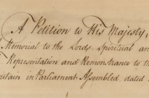 Petition from New York Assembly to His Majesty, George III