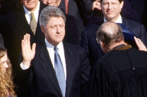 President-elect Clinton Takes the Oath of Office