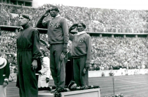 Jesse Owens at the 1936 Olympics in Berlin, Germany