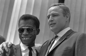 James Baldwin and Marlon Brando at the March on Washington