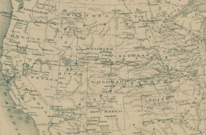 Map showing the location of Military Posts, Indian Reservations and Principal Routes