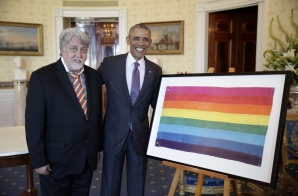 President Barack Obama and Artist Gilbert Baker at an LGBT Pride Month Reception at the White House