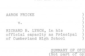 Summary of Opinion in Aaron Fricke v. Richard B. Lynch