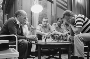 Menachem Begin and Zbigniew Brzezinski Playing Chess During the Camp David Summit
