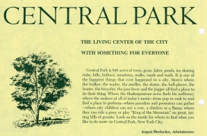 Central Park Brochure with Map