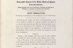 Joint Resolution Proposing an Amendment to the Constitution of the United States (Child Labor)