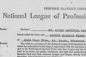 Contract between the St. Louis Cardinals Baseball Club, Inc. and Curtis Charles Flood