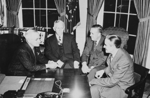 Marshall Plan Discussion in the Oval Office