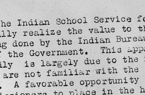 Letter to Superintendent Henderson from the Office of the Board of Indian Commissioners