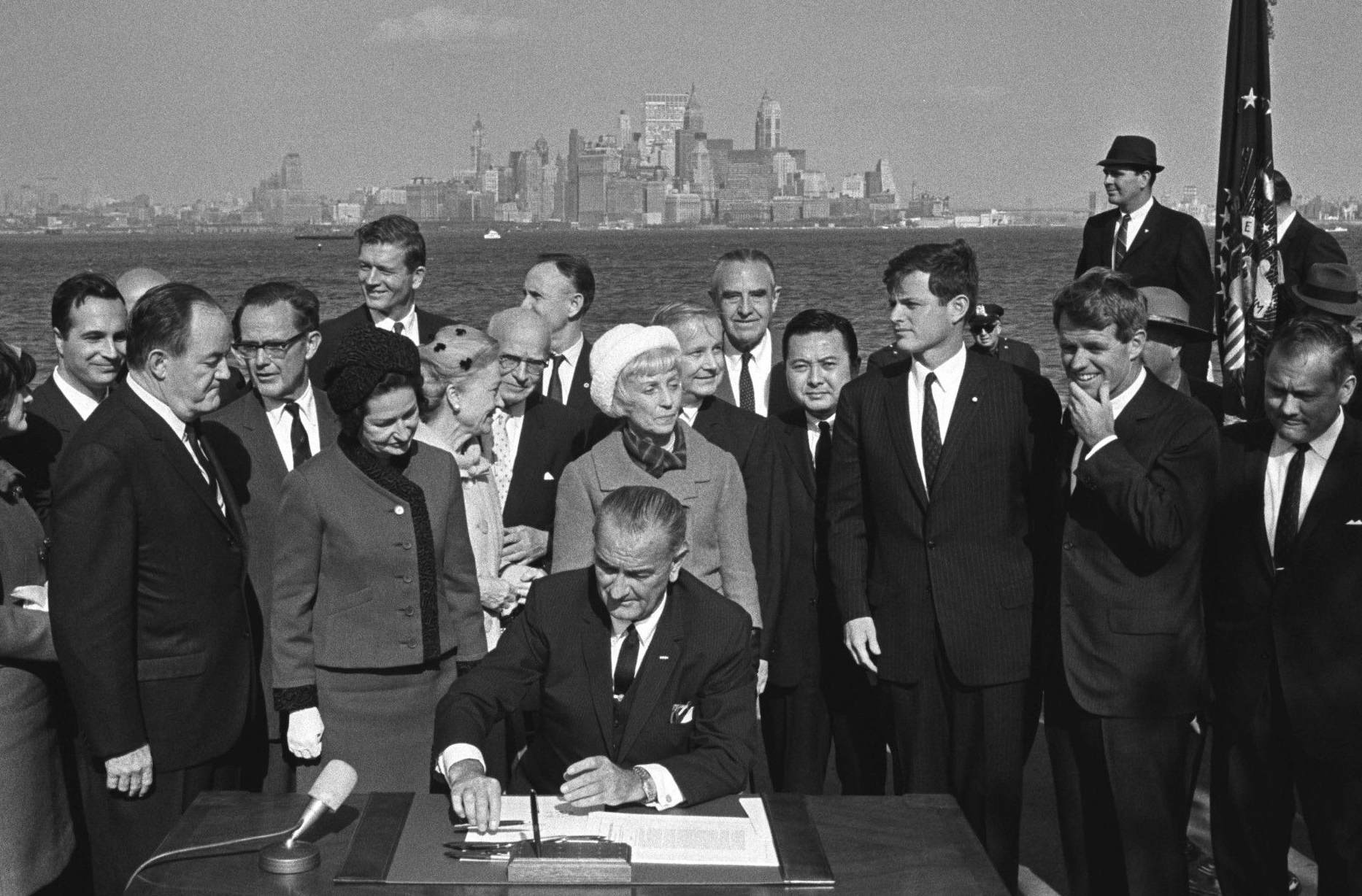 President Lyndon B. Johnson Signing the Immigration Act