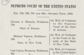 Opinion of the Court by Chief Justice Earl Warren in the Case of Miranda v. Arizona