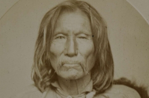 Sitting Bear (Satank, Set-angya), a Kiowa chief; half-length, seated