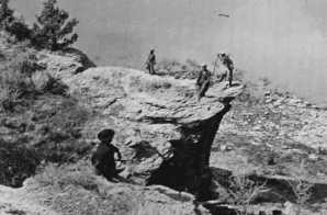 Surveying from a Rock During the King Survey