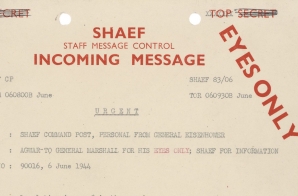 Cable from General Dwight D. Eisenhower to General George C. Marshall Regarding D-Day Landings