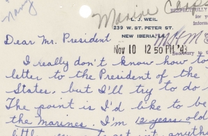 Letter from L. J. Weil to President Franklin D. Roosevelt